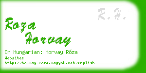 roza horvay business card